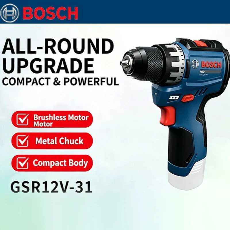 Home Improvement Supplies - ボッシュ GSR 12V-31 ブラシレス電動ドリル 高トルク デュアルスピード