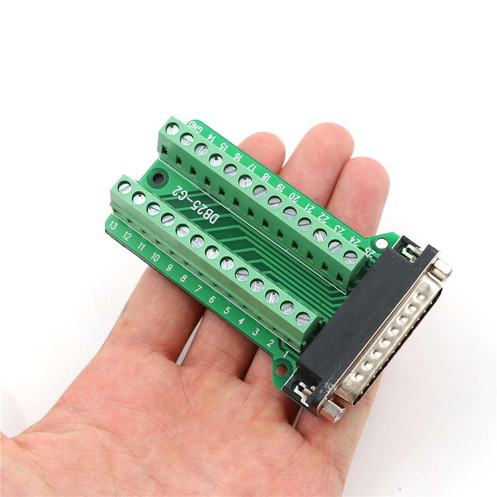 Home Improvement Retailers - 1個db25オス25ピンプラグブレークアウトPCBボード2行端子コネクタ家の改修アクセサリー