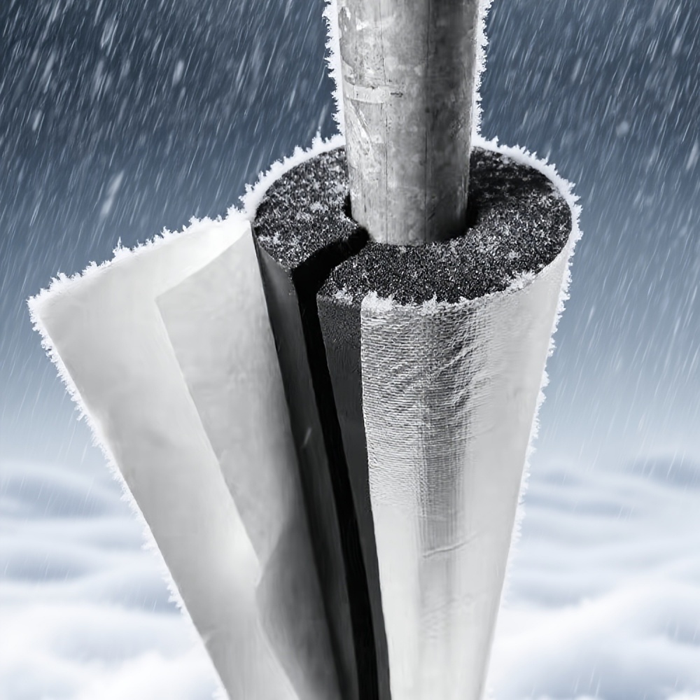 Pipe Insulation Foam - 自己粘着式オープンタイプフォームパイプ断熱スリーブ アルミ箔 水道管 エアコン断熱材 内径22-50mm