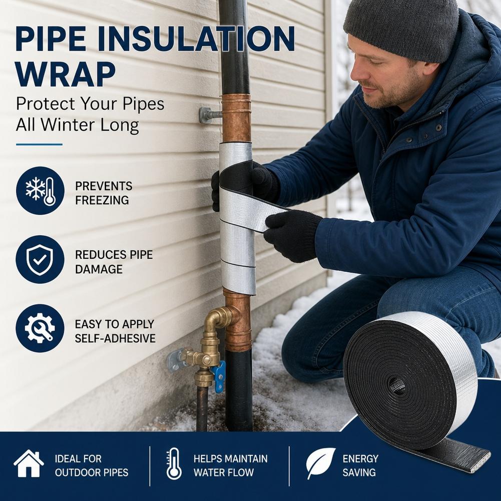 Pipe Insulation Foam - 配管用断熱フォーム、アルミ箔付き、自己粘着式、防音ゴムフォーム、自動車用。 ﻿