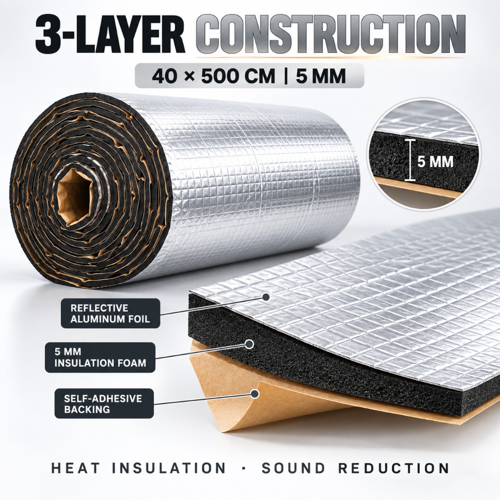 特長：超長尺40x500cm、厚さ5mm、自己接着式、アルミ - Pipe Insulation Foam のレビューと価格