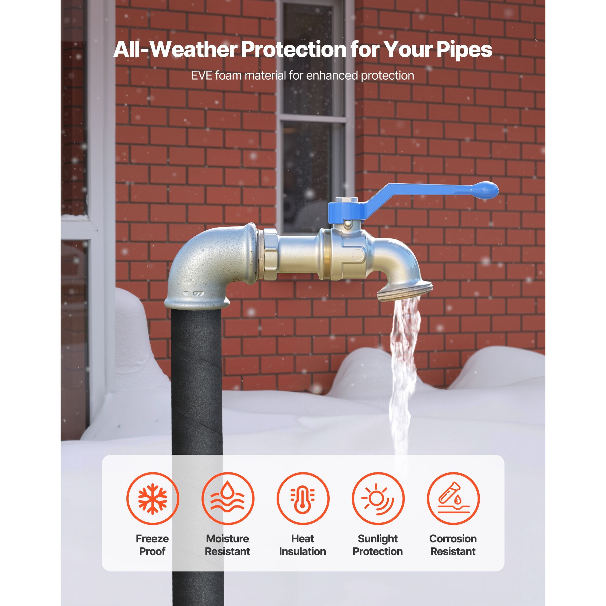 パイプ断熱ラップ、14フィート×2インチのパイプ断熱フォーム - Pipe Insulation Foam のレビューと価格