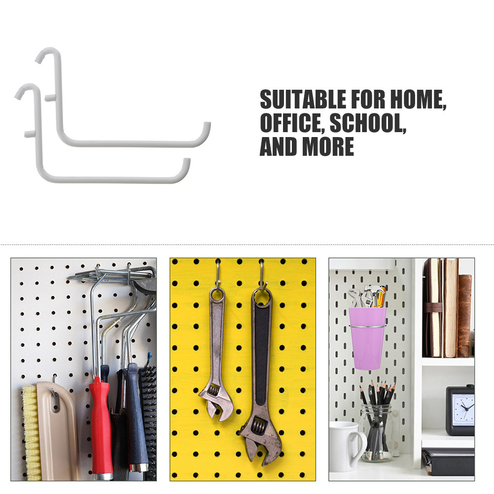 4個入り、金属製で塗装されたペグボード用ブラケットフック。頑 - Home Improvement Supplies のレビューと価格